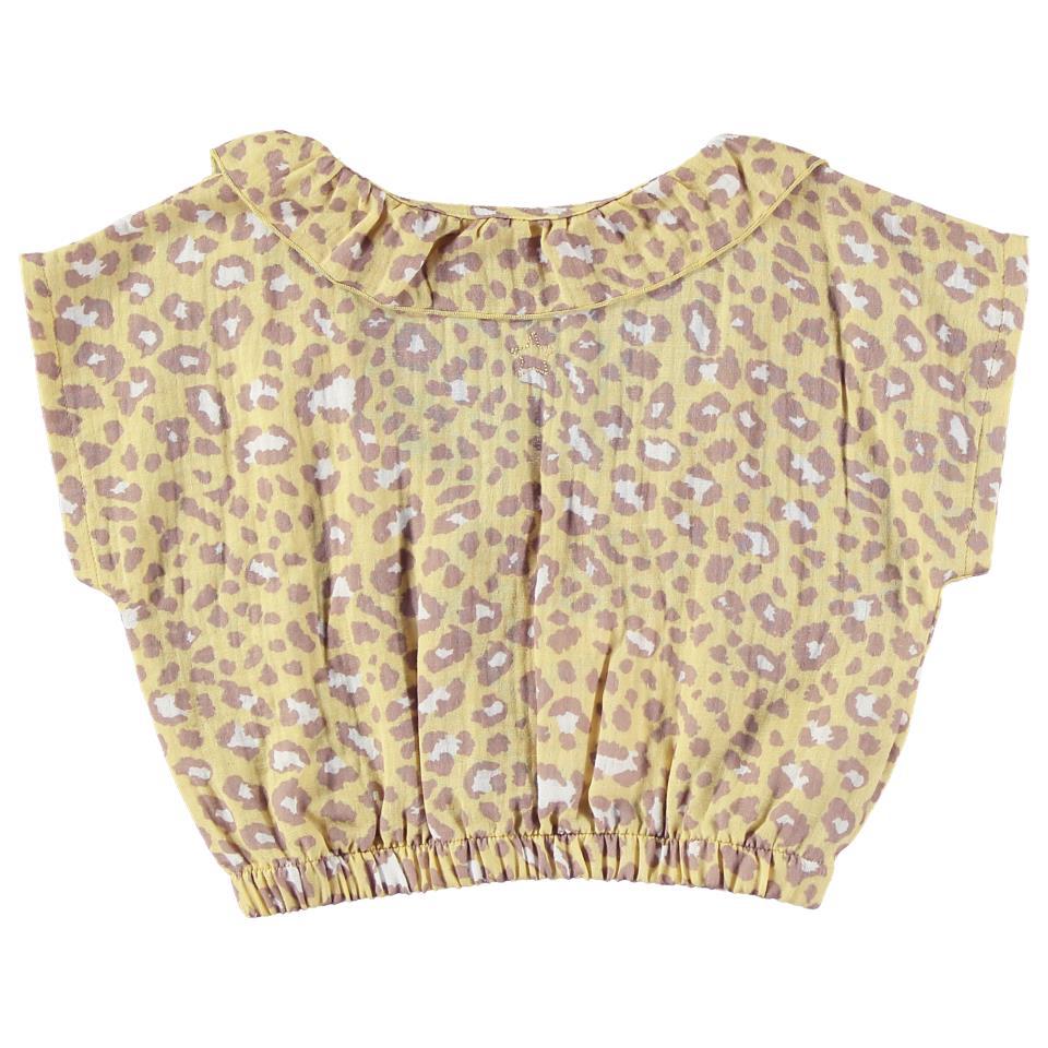 TOCOTO BLUSA VOLANTE SIN MANGAS ANIMAL PRINT