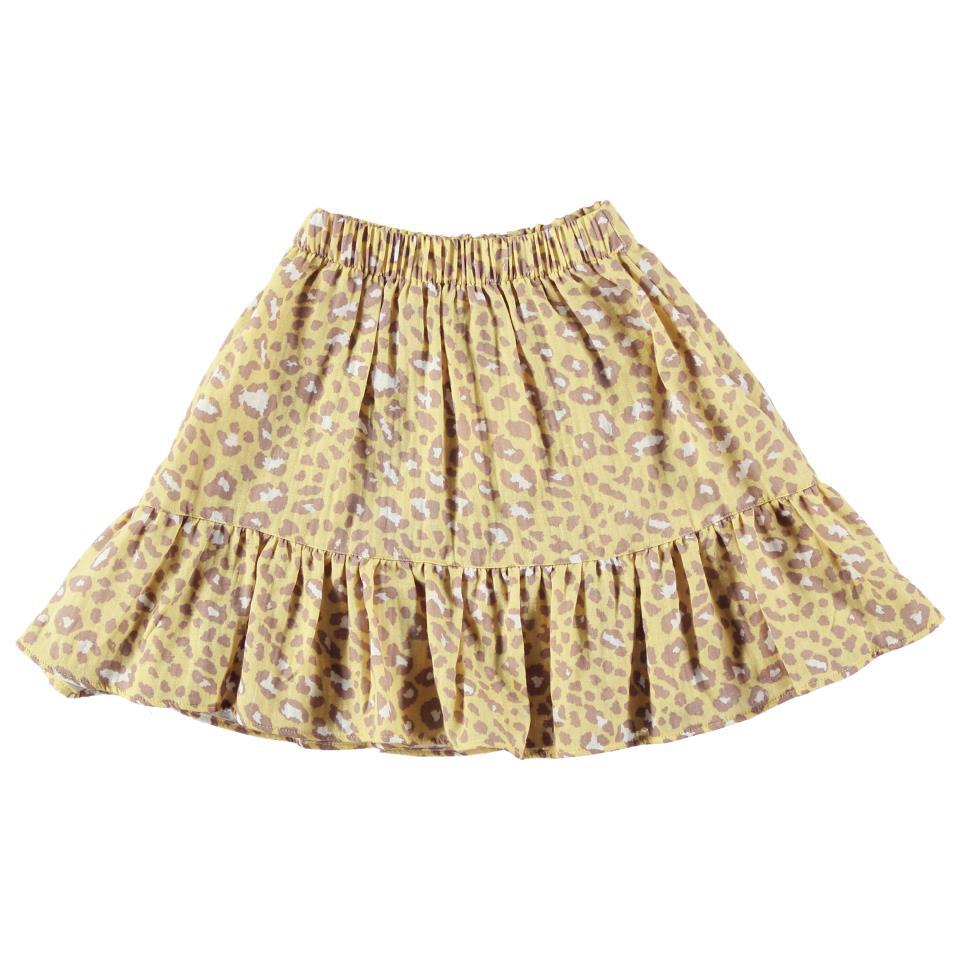 TOCOTO FALDA MINI ANIMAL PRINT DOBLE VOLANTE