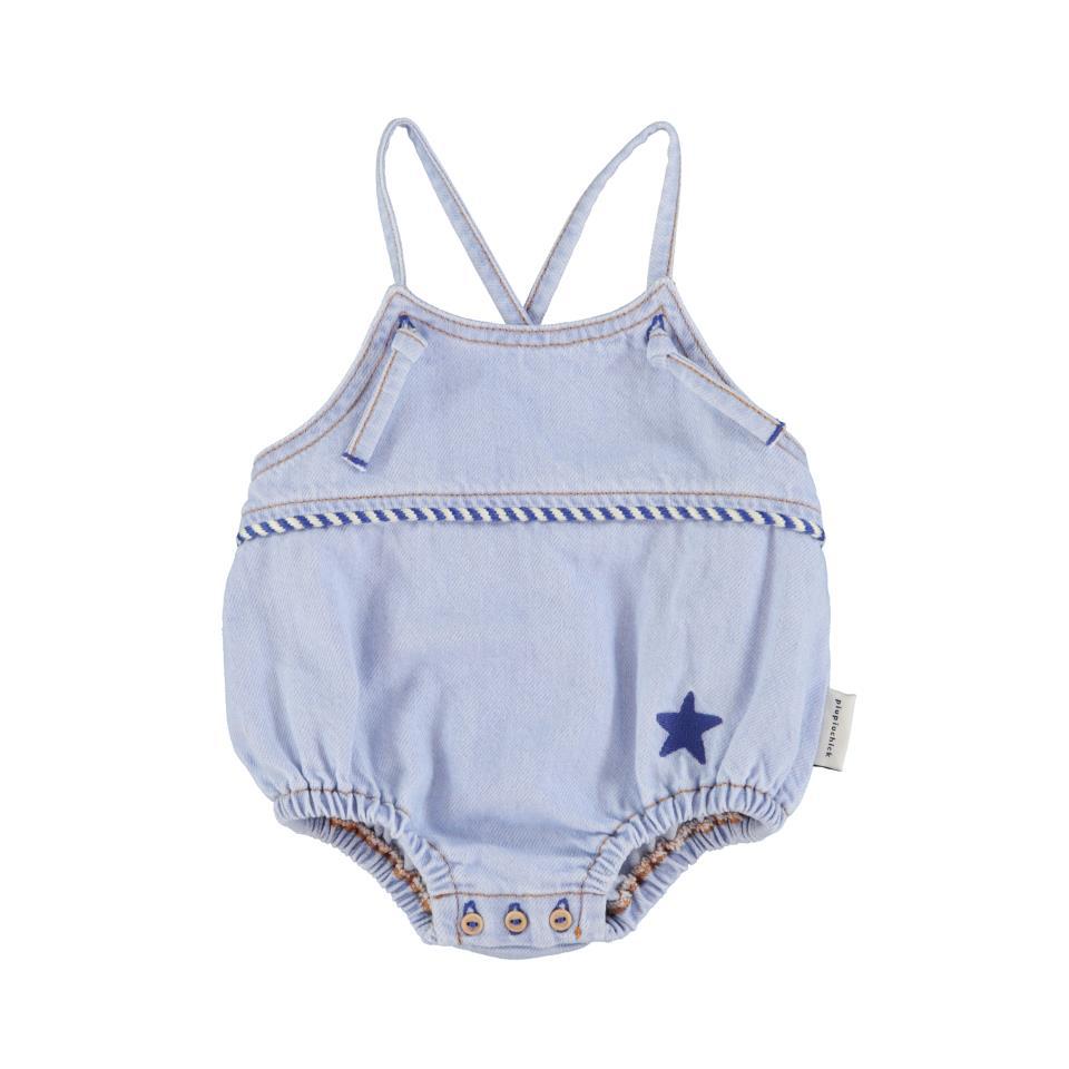 PIU BABY ROMPER LIGHT BLUE SOFT DENIM