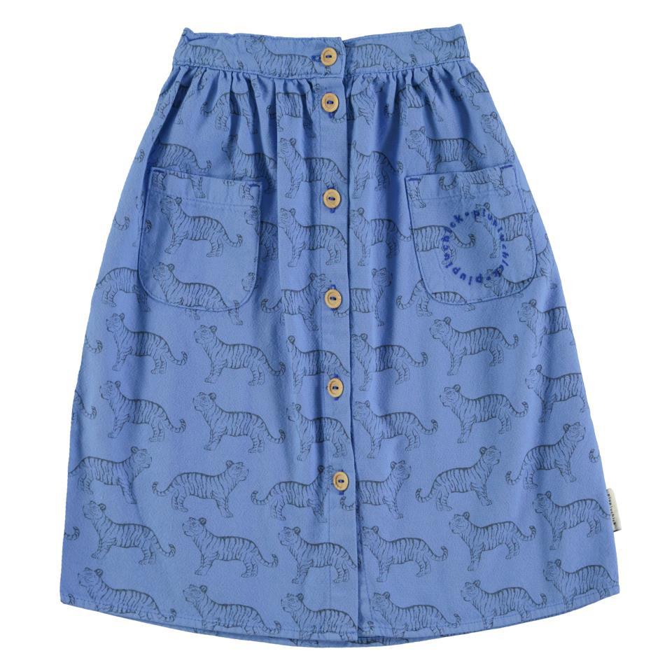 PIU LONG SKIRT W FRONT POCKETS BLUE