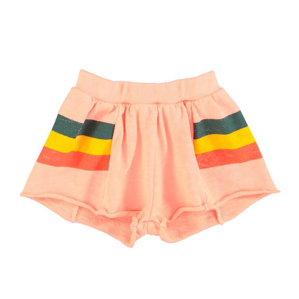 PIU SHORTS PINK W MULTICOLOR STRIPES