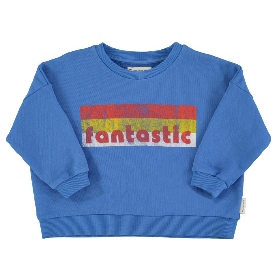 PIU SWEATSHIRT BLUE W FANTASTIC PRINT