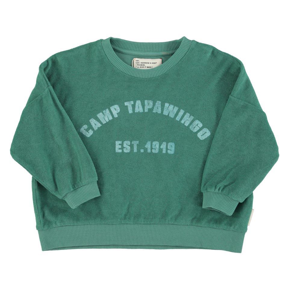 PIU SWEATSHIRT GREEN W CAMP TAPAWINGO