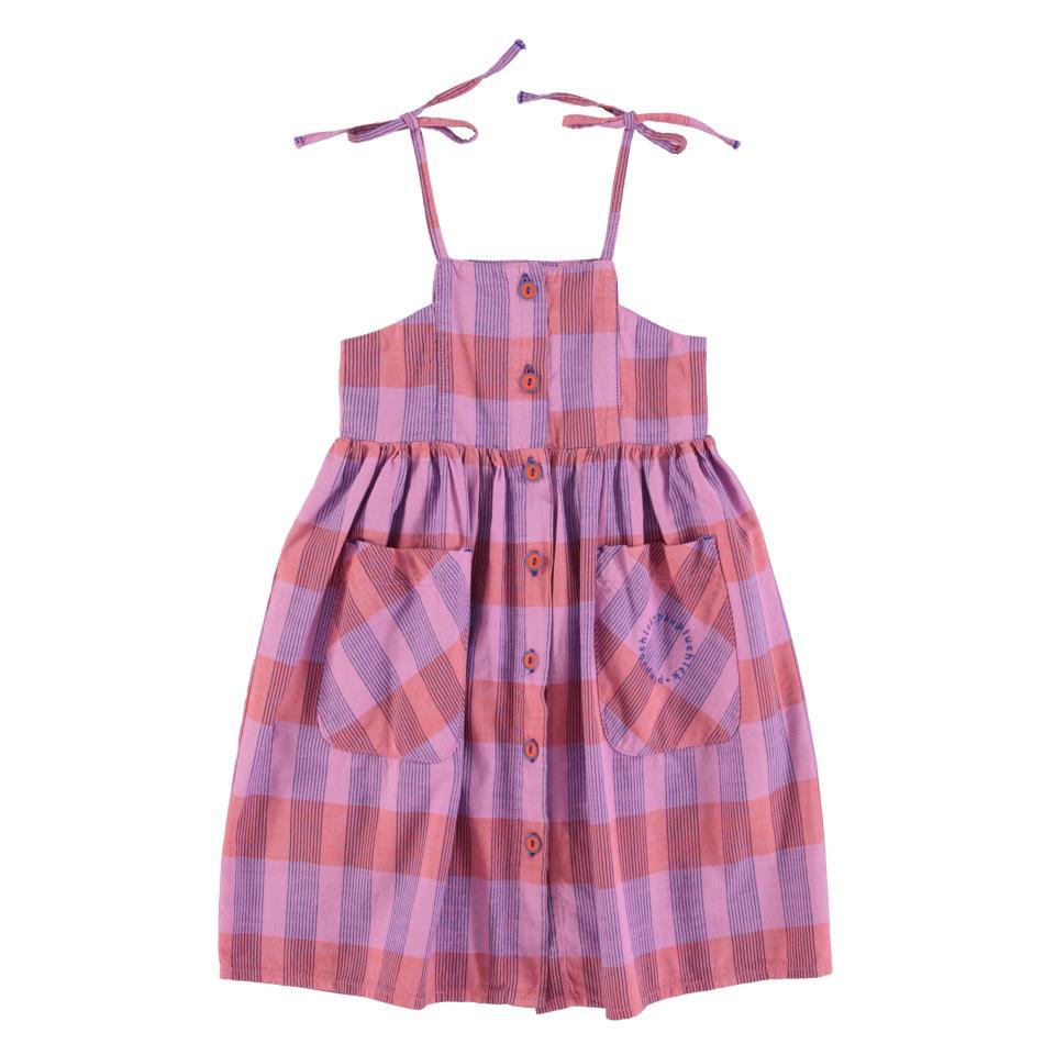 PIU LONG DRESS LAVENDER CHECKERED