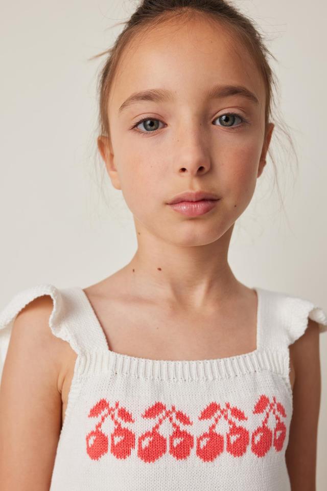 TOCOTO TOP TRICOT JACQUARD CEREZAS