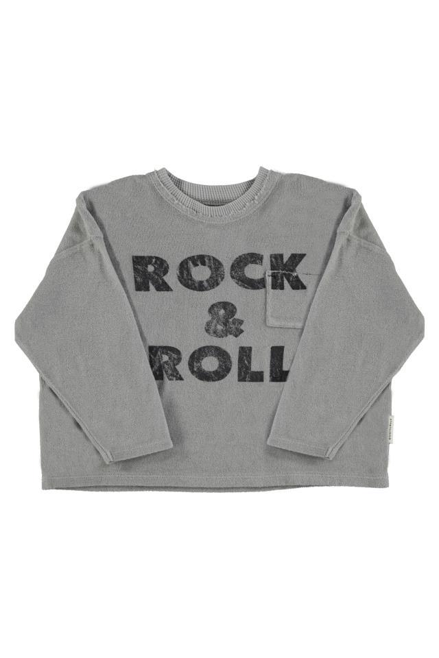 PIU TERRY COTTON LONGSLEEVE T´SHIRT GREY ROCK&ROLL