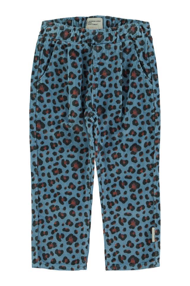 PIU UNISEX TROUSERS BLUE W ANIMAL PRINT