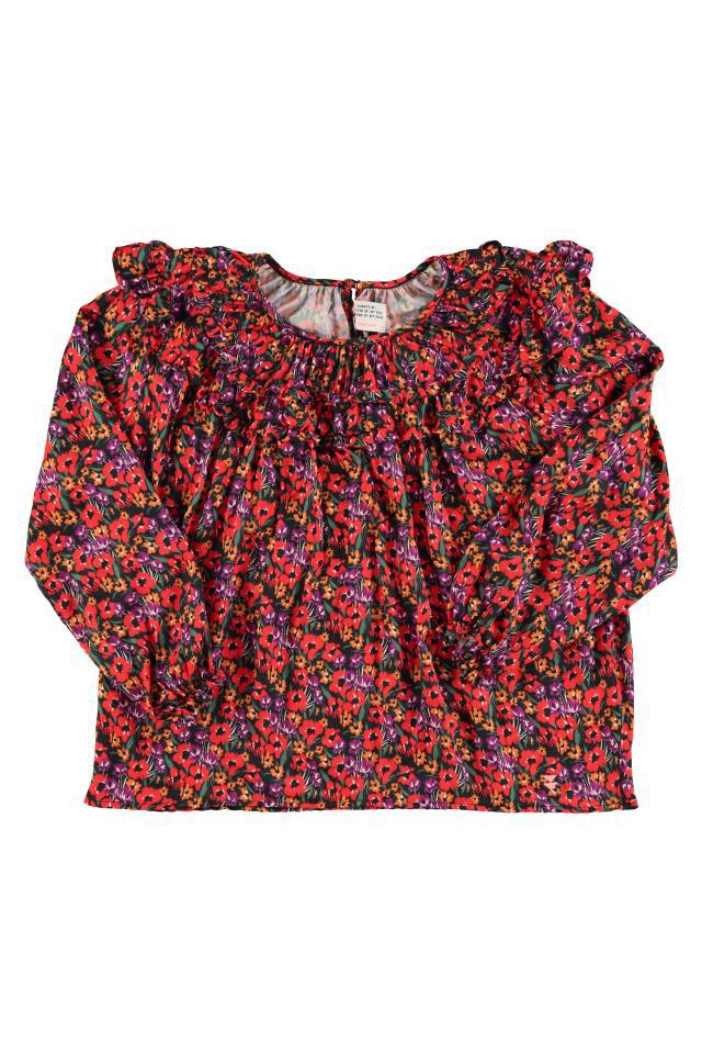 SISTERS BLOUSE PINK& RED FLORAL PRINT